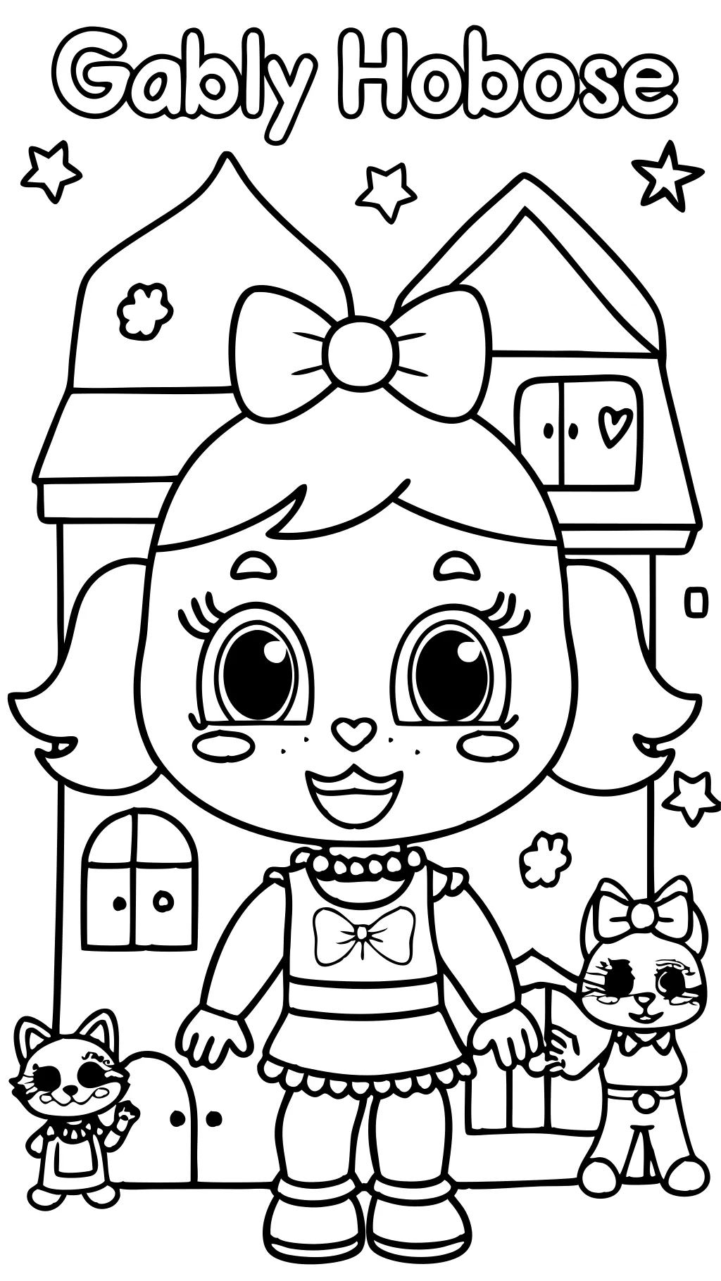 coloriage de maison de poupée gabby